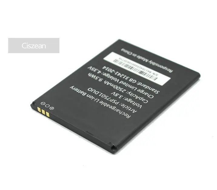 Сменный аккумулятор 10 шт./лот PSP7501 DUO 2500 мАч для смартфона Prestigio Grace R7 PSP 7501 DUO|battery