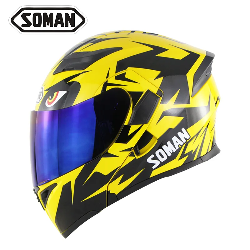 Мотоциклетные шлемы SOMAN 955 SkyEye Street защита от УФ излучения модель 400 с внутренним
