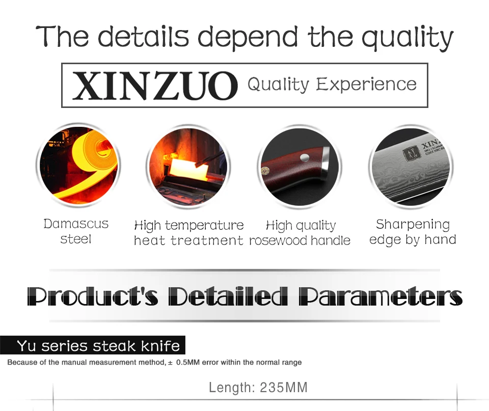 XINZUO 5 ''дюймовый нож для стейка из высокоуглеродистой японской дамасской нержавеющей стали с ручкой из палисандра, превосходное качество, кухонный инструмент для барбекю