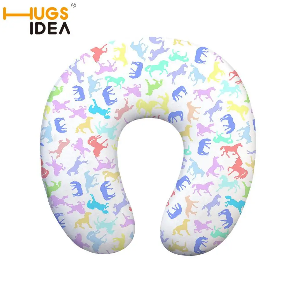 CC3465CT HUGSIDEA с единорогом путешествия u-форма Подушки Детские пены памяти Подушки для шеи открытый комфорт самолет Подушки детские полиэстер/хлопок Подушки детские - Цвет: CC3465CT