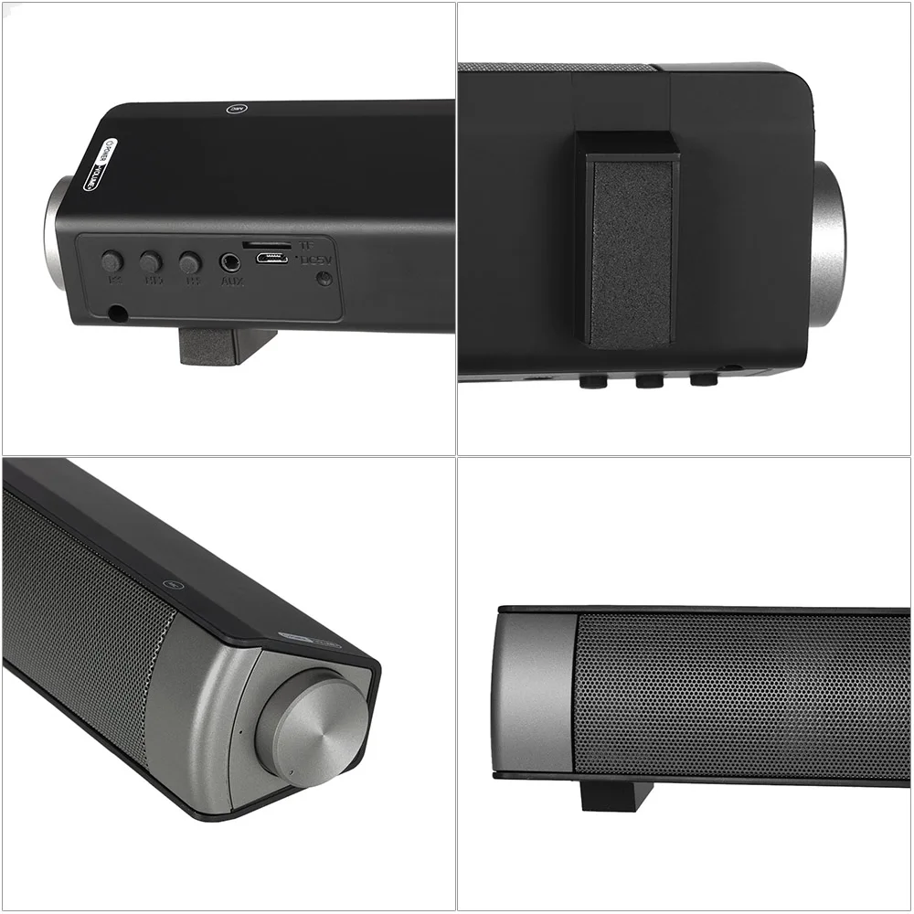 Портативный Колонка Bluetooth Soundbar Беспроводной домашнего кинотеатра сабвуфер AUX 3.5 мм 10 Вт 3D Surround Динамик для ТВ компьютер Smart телефон