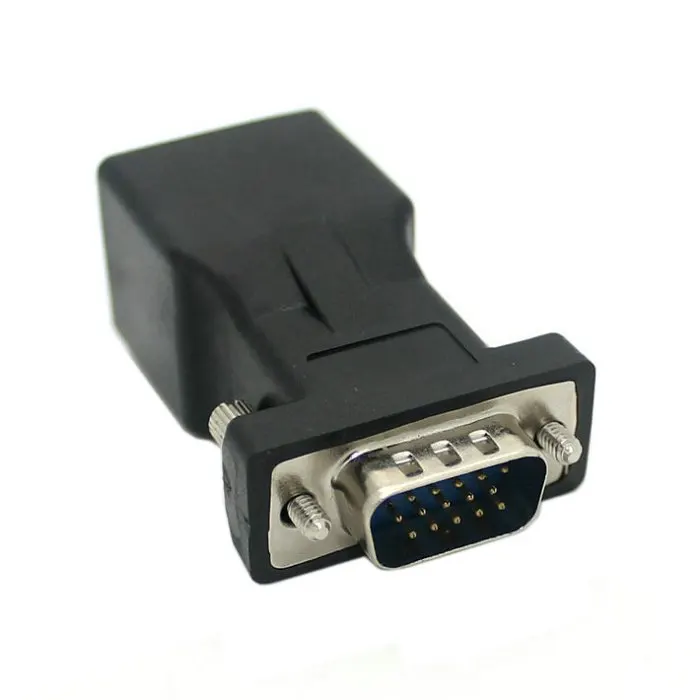 Расширитель VGA RGB HDB 15pin штекер к локальной сети CAT5 CAT6 RJ45 сетевой кабель Женский