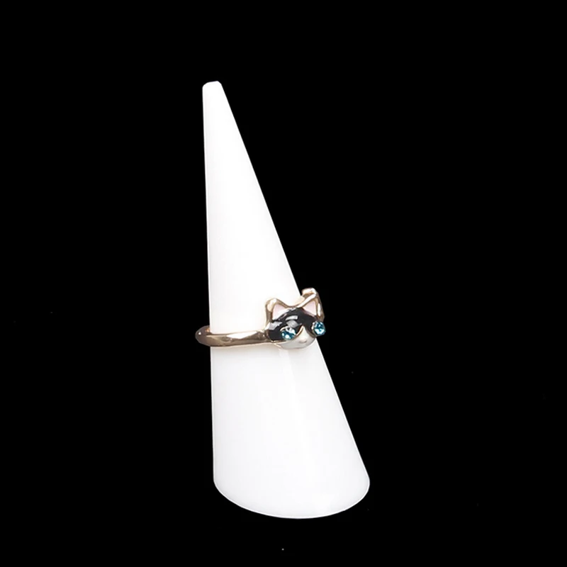 

20PCS/Lots Fashion Popular Mini Acrylic Jewelry Finger Ring Holder Triangle cone Jewelry Display Shelf Rack Stand