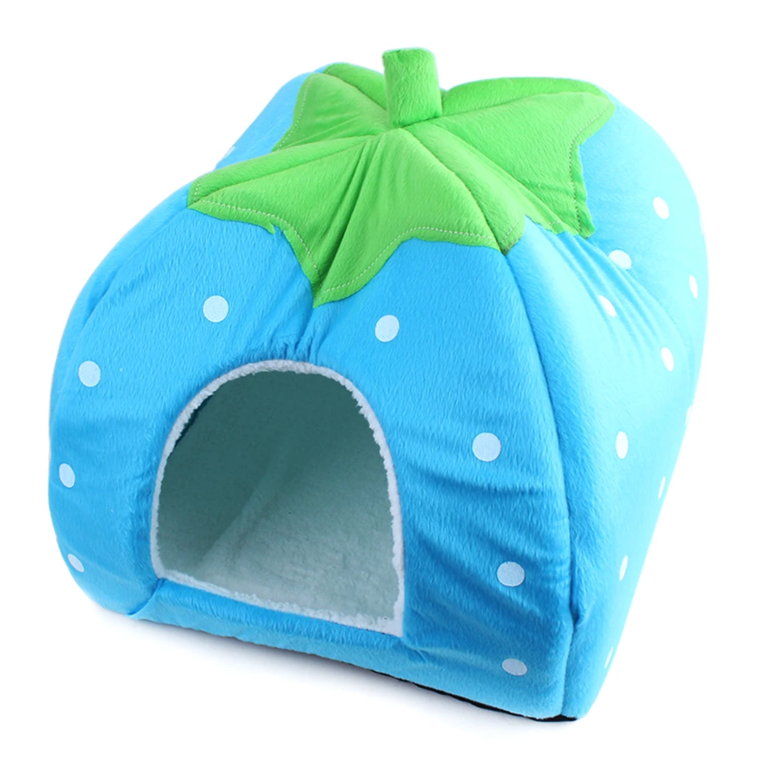 Оптовая продажа мягкий домик для собак в форме клубники милая будка теплая