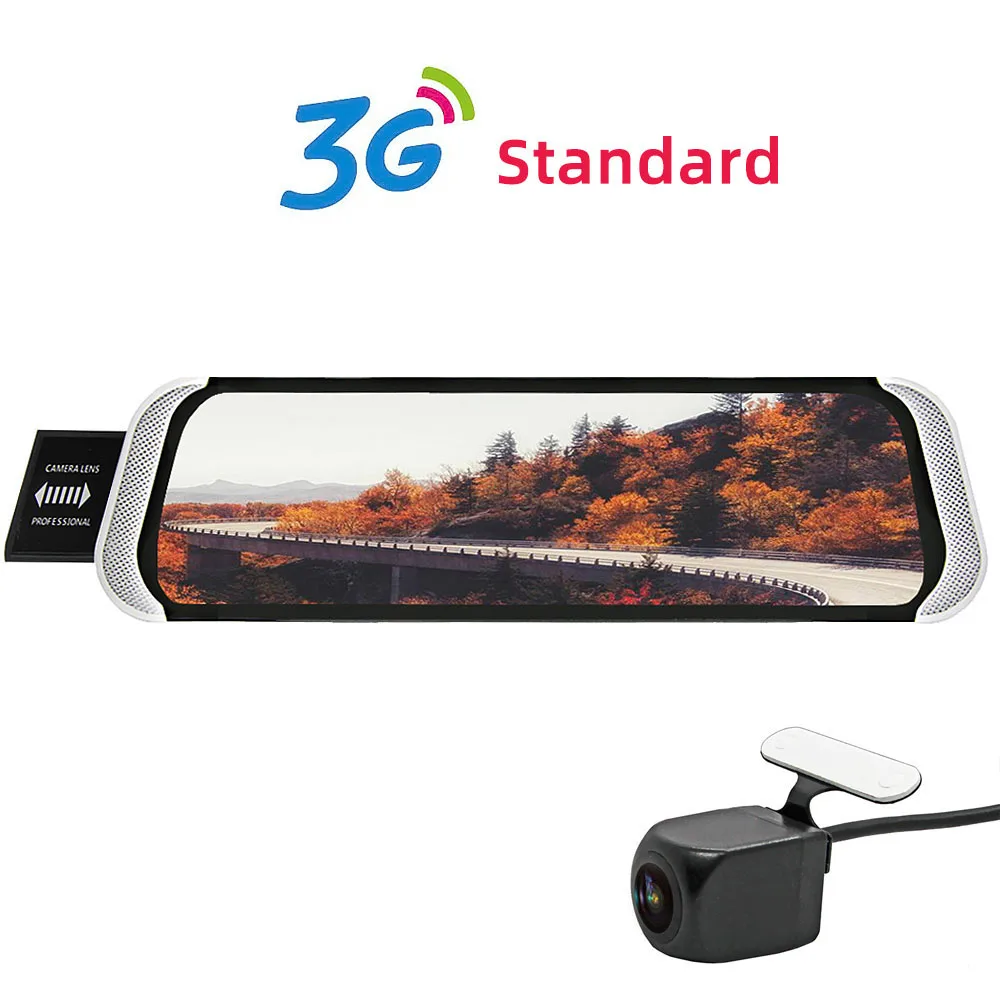 Bluavido 10 дюймов 4G Android зеркало заднего вида DVR 1080P Dash камера GPS навигация ADAS ночное видение двойной объектив Автомобильный видеорегистратор - Название цвета: 3G