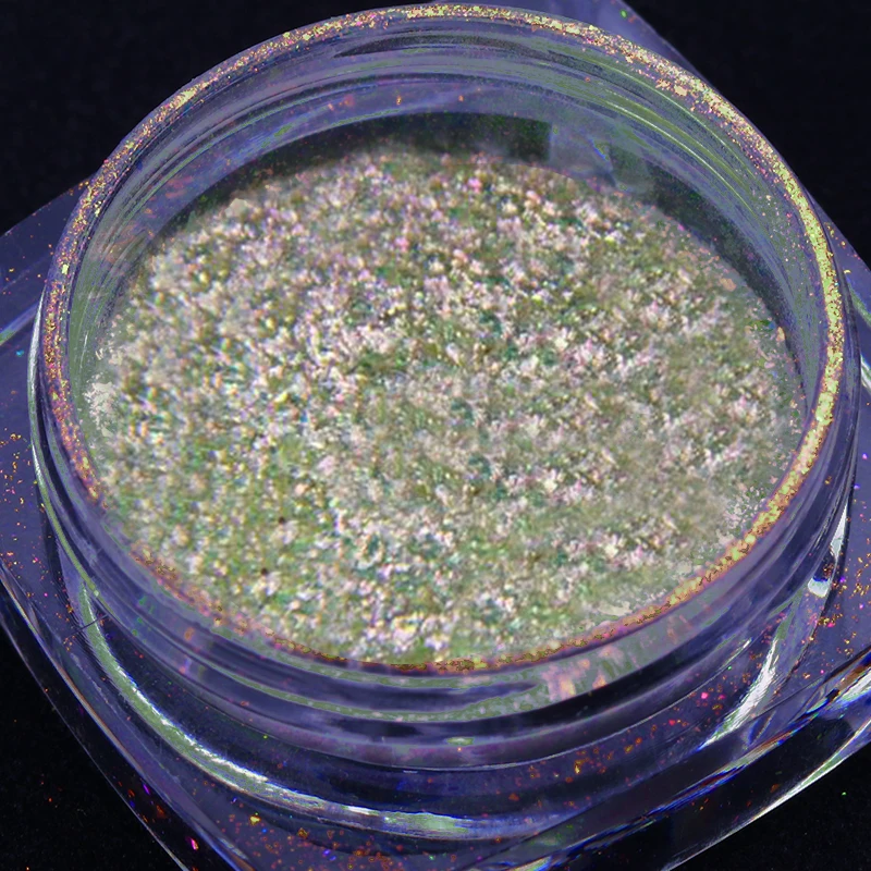 Хромовый порошок для ногтей 0 2 г цветной жемчужный Хамелеон Пигмент Порошок