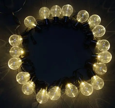 Warm White 2 3/5M 20 LED String Light Outdoor Fairy Lights Garland G45 Bulbs Garden Home Wedding Christmas Decoration Lights* EGH010 - Испускаемый цвет: Warm White 2