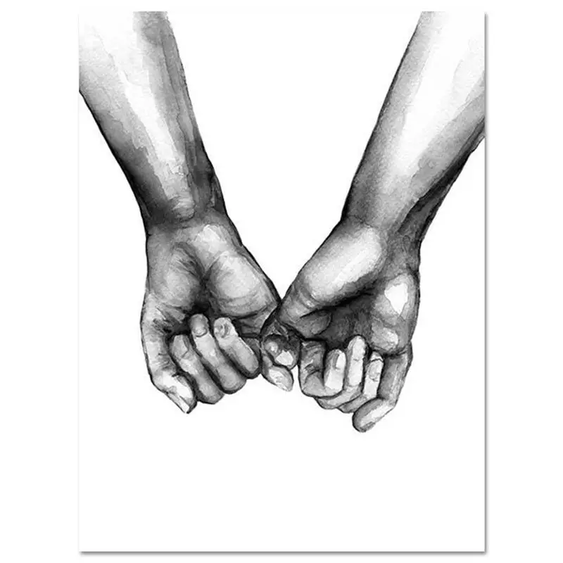 Minimalist Holding Hands Wall Canvas Poster Prints Unframed Paintings Hotel Home Living Room Bedroom Art Decorative Picture | Дом и сад
