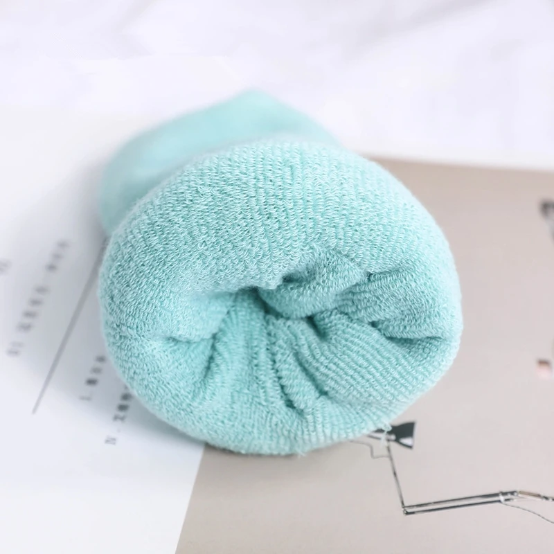 Женские осенне зимние хлопковые теплые носки женские мягкие однотонные толстые