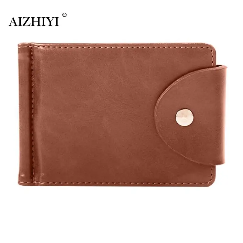light brown Модные короткие двойные кожаные мужские кошельки, повседневные однотонные стильные кошельки на молнии, мужские кожаные кошельки высокого качества - Цвет: light brown