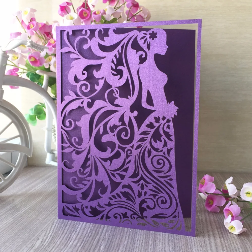 

35pcs Exquisite Laser Cut Wedding Invitations Card Birthday Party Decorations Bridal Shower Invitations Greeting Card