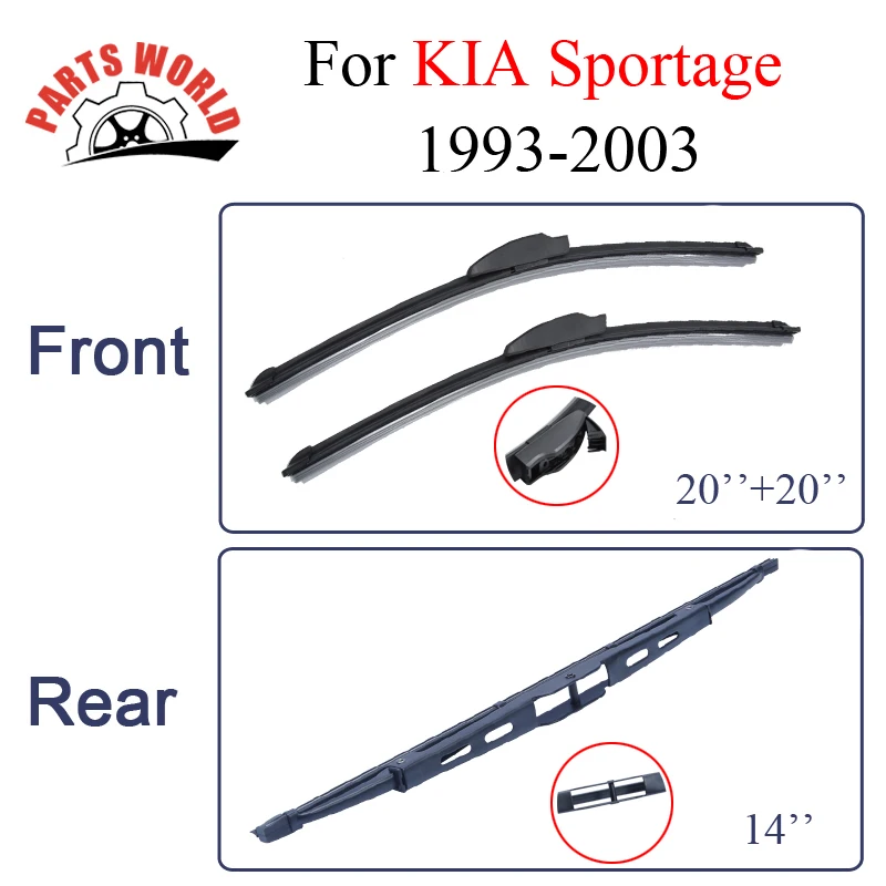 Автомобильные стеклоочистители для KIA Sportage 1993 2003 лобовое и заднее стекло
