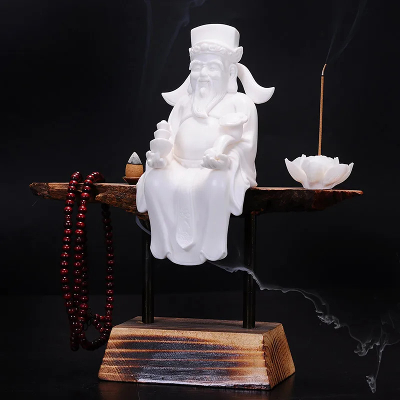 Выветриваемые деревянные благовония с керамическим Lucky God of Wealth бусины