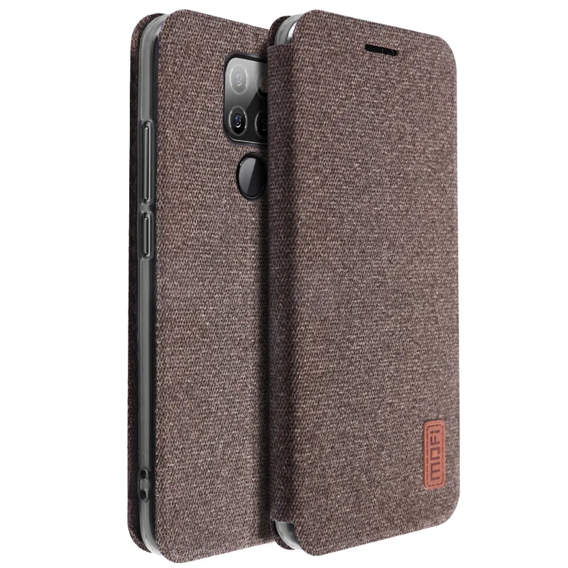 Для huawei mate 20 pro чехол mate 20 откидная крышка ткань полный защитный силиконовый чехол с бантом MOFi для huawe mate 20 чехол - Цвет: coffee