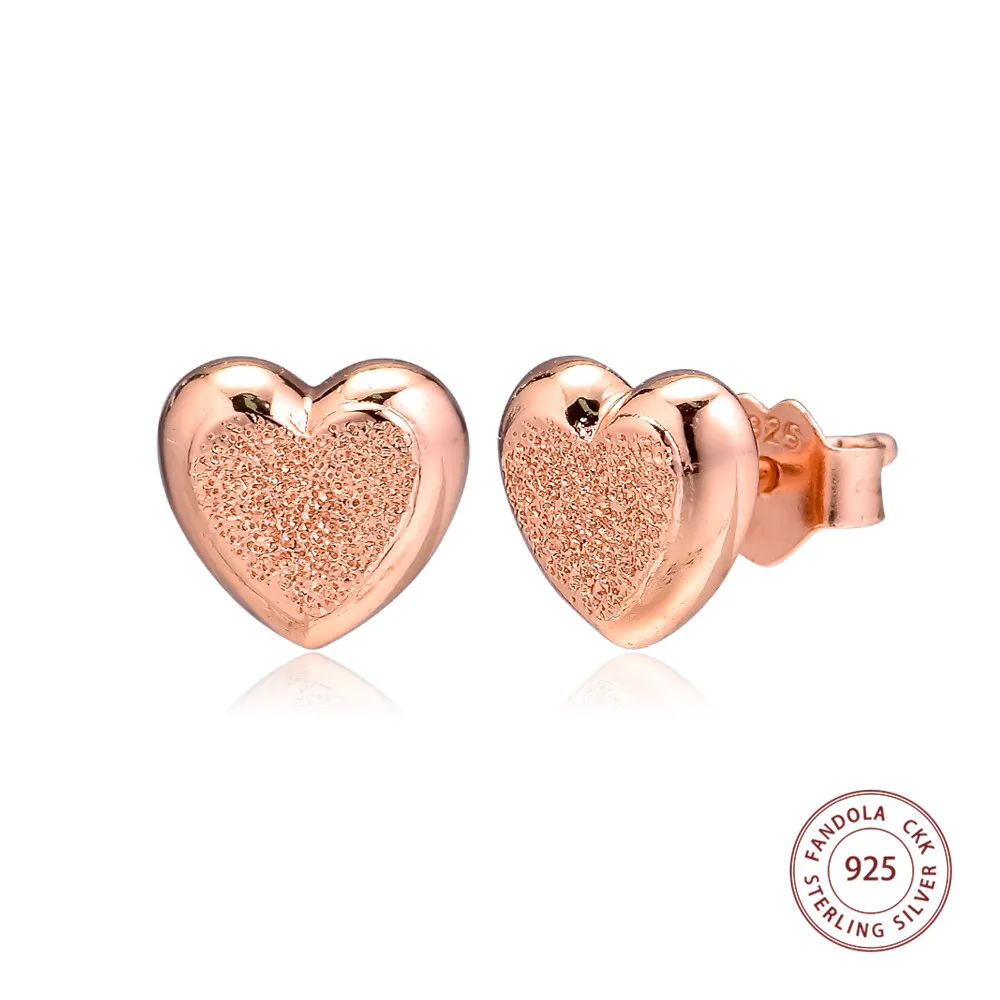 Женские серьги гвоздики из серебра 925 пробы с сердечками|Серьги-гвоздики| |