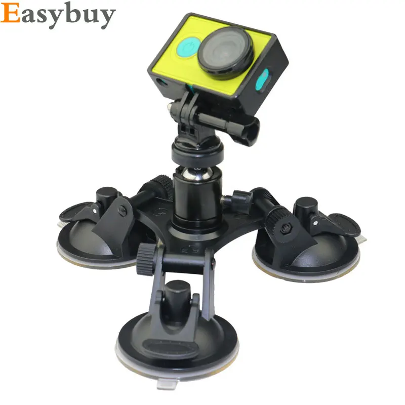 Gopro Аксессуары Лобовое Стекло Автомобиля Трехместный Вакуумный Присоске Жира Gecko
