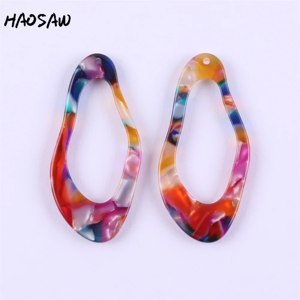 HAOSAW 19*41 мм 6 шт./лот ювелирные аксессуары/бусины из уксусной кислоты/неправильной