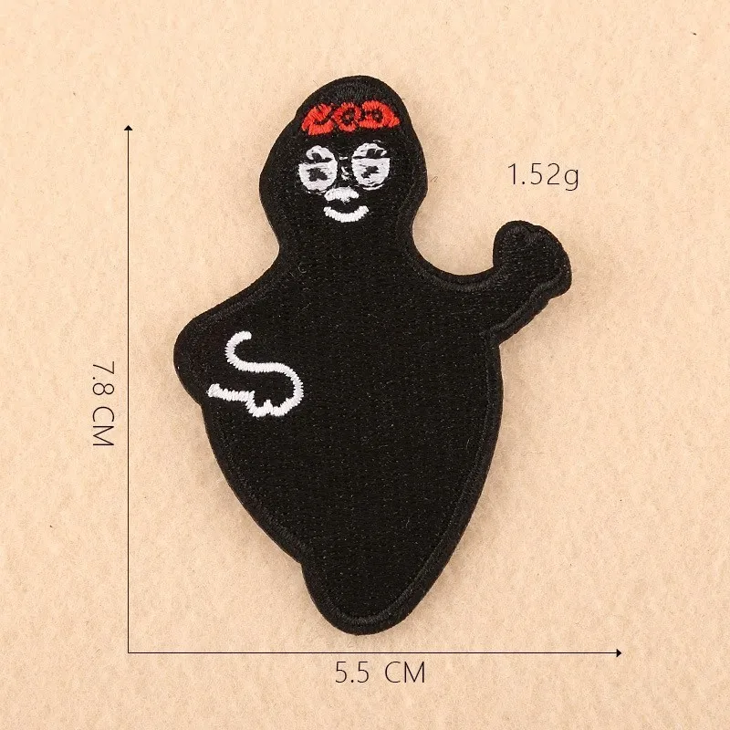Мультфильм милый Barbapapa вышитые термонаклейки наклейки для одежды 3D Diy Kawaii аниме звезда аппликации шапки обувь джинсы Декор