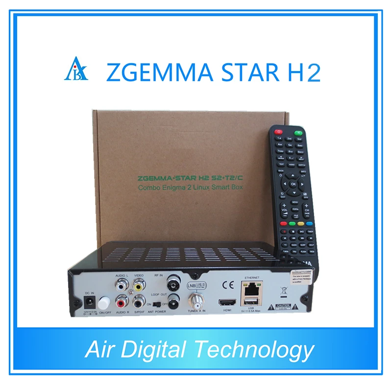2 шт./лот Air цифровой Лидер продаж продуктов звезда zgemma H2 Enigma комбо DVB S2 + T2/C