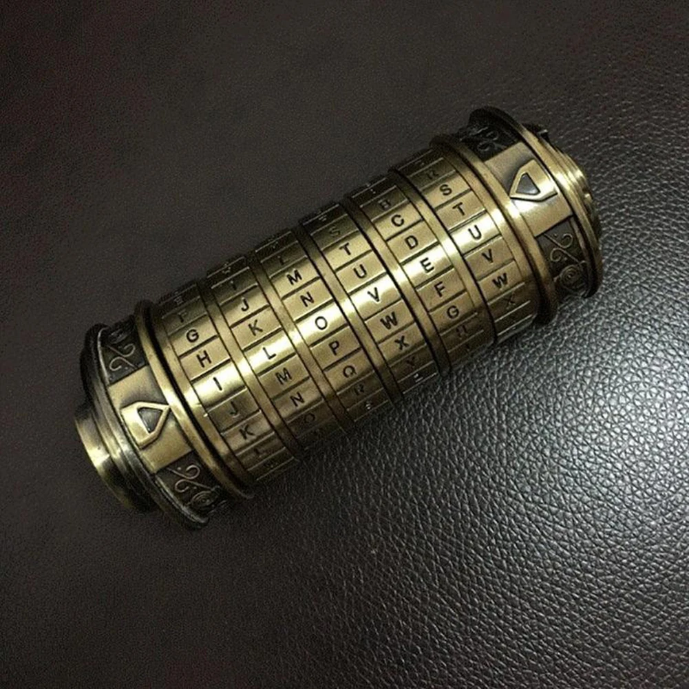 Мини цилиндр Lockbox да Винчи код Алфавит замок Cryptex Валентина подарочная коробка |