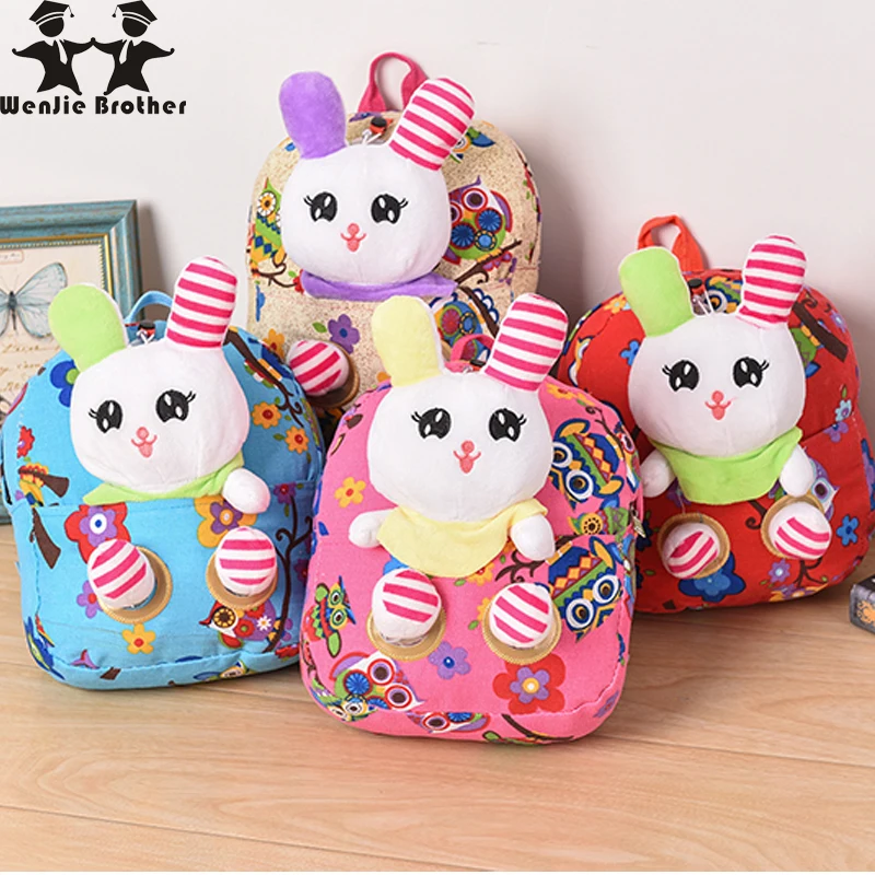 Wenjie brother детские сумки для девочек милый кролик детские рюкзаки школьные сумки детский рюкзак для детского сада школьная сумка для малышей