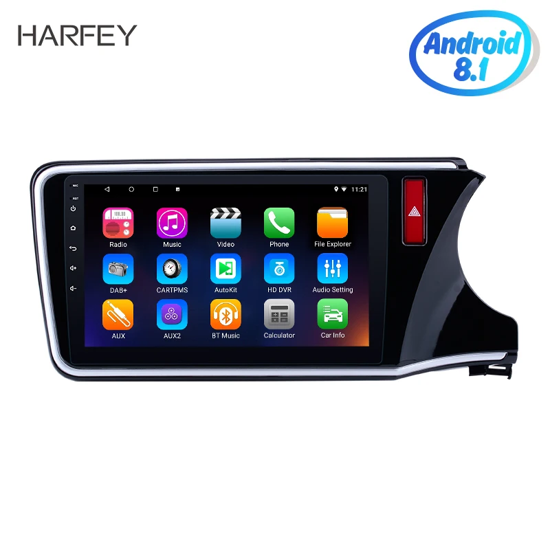Harfey 10 1 &quotAndroid 9 радио Автомобильный мультимедийный плеер для HONDA CITY RHD 2014 2015 2016 2017