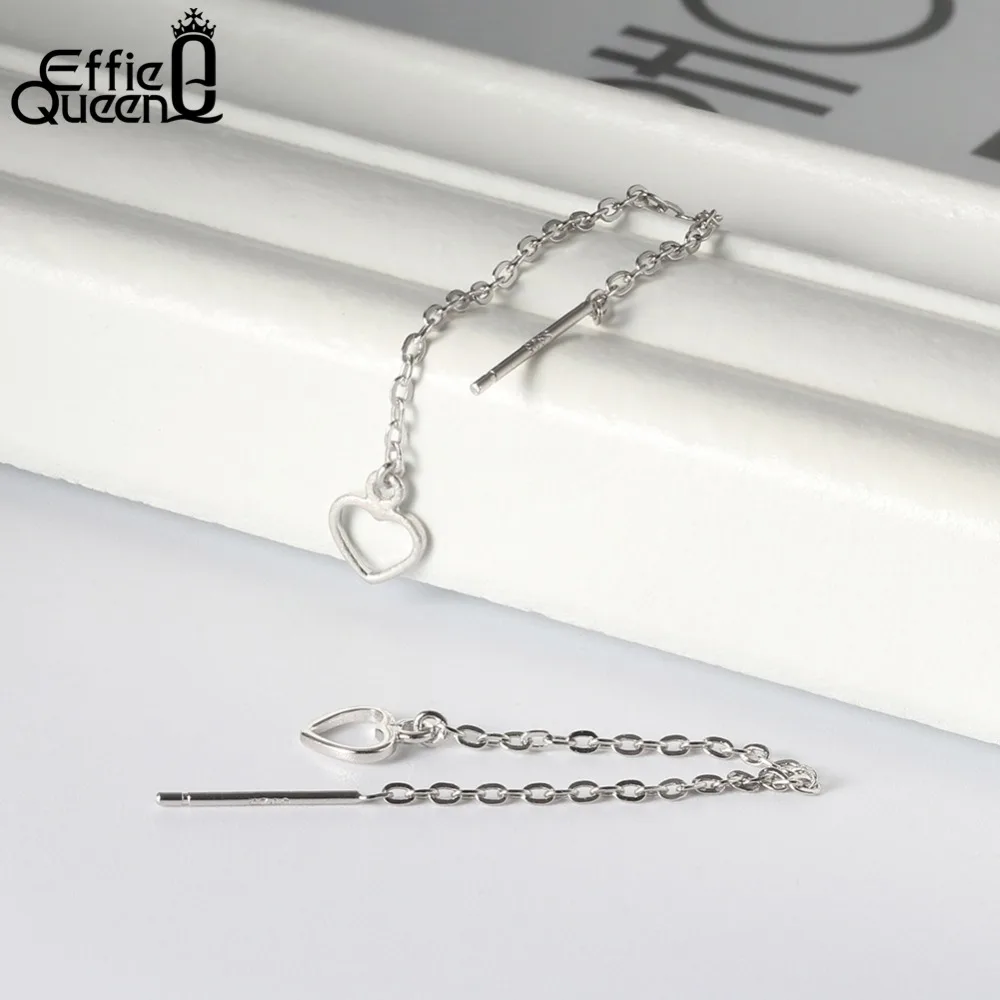 Effie queen 925 Висячие серьги из серебра 925 пробы для женщин романтические серьги в форме сердца модные оптовые ювелирные изделия для женщин BE77