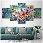 5 шт. Алмазная Вышивка Животных, абстрактное искусство, красочное Тигровое лицо, алмазная живопись, вышивка крестиком, картина из мозаики и бриллиантов Стразы