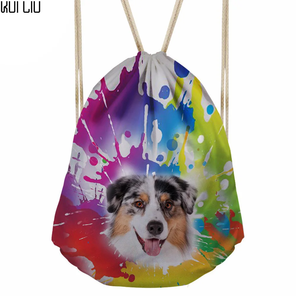 Женская сумка на шнурке Craffiti Dog Bundle Pocket Girls индивидуальный рюкзак с логотипом для