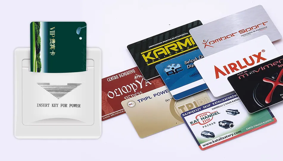 40A выключатель на стене отеля белая вставка любой ПВХ пластик бумага RFID 125 кГц/13,56 МГц карты взять мощность 45s задержка выключения номер переключатель