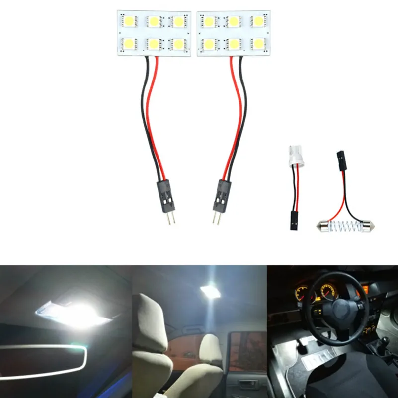 Белый COB авто внутренняя отделка гирлянда BA9S DC T10 W5W купольная лампа Встраиваемая