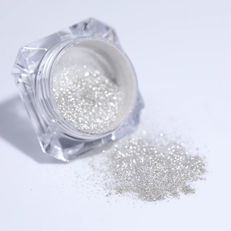 1 коробка зеркальный хромированный порошок для ногтей серебряное шампанское