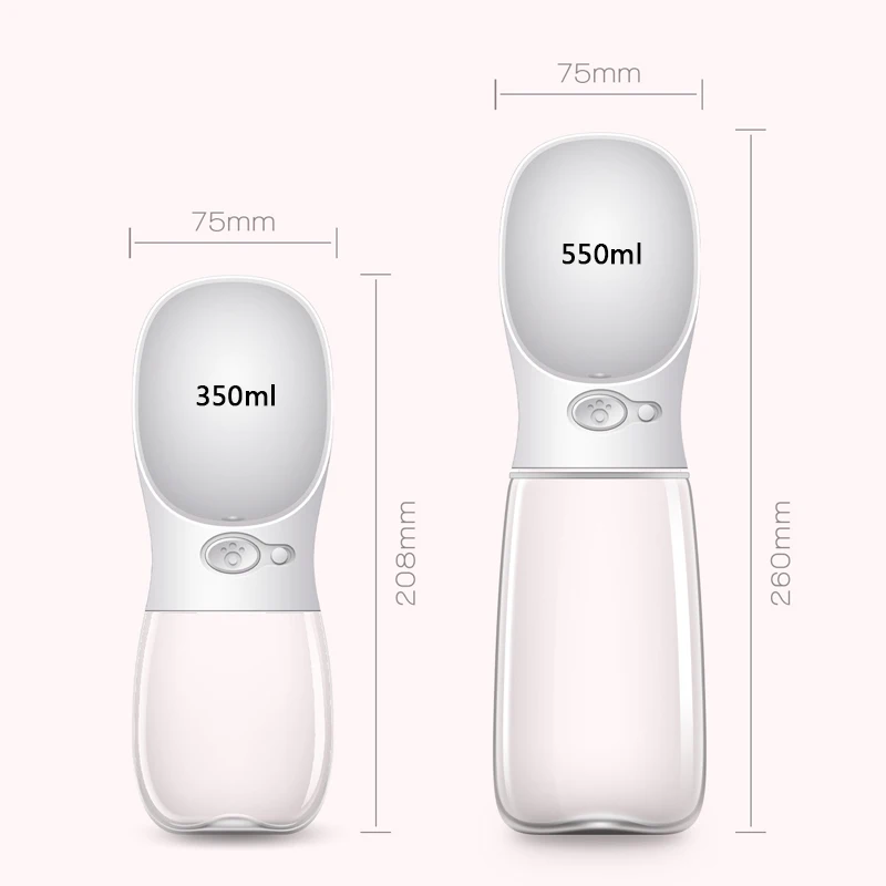 Портативная бутылка для воды собак маленьких и больших дорожная поилка щенков
