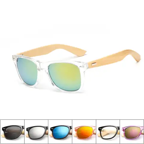 16 цветов деревянные солнцезащитные очки мужские бамбуковые женские брендовые дизайнерские зеркальные солнцезащитные очки Oculos de sol masculino 2016...