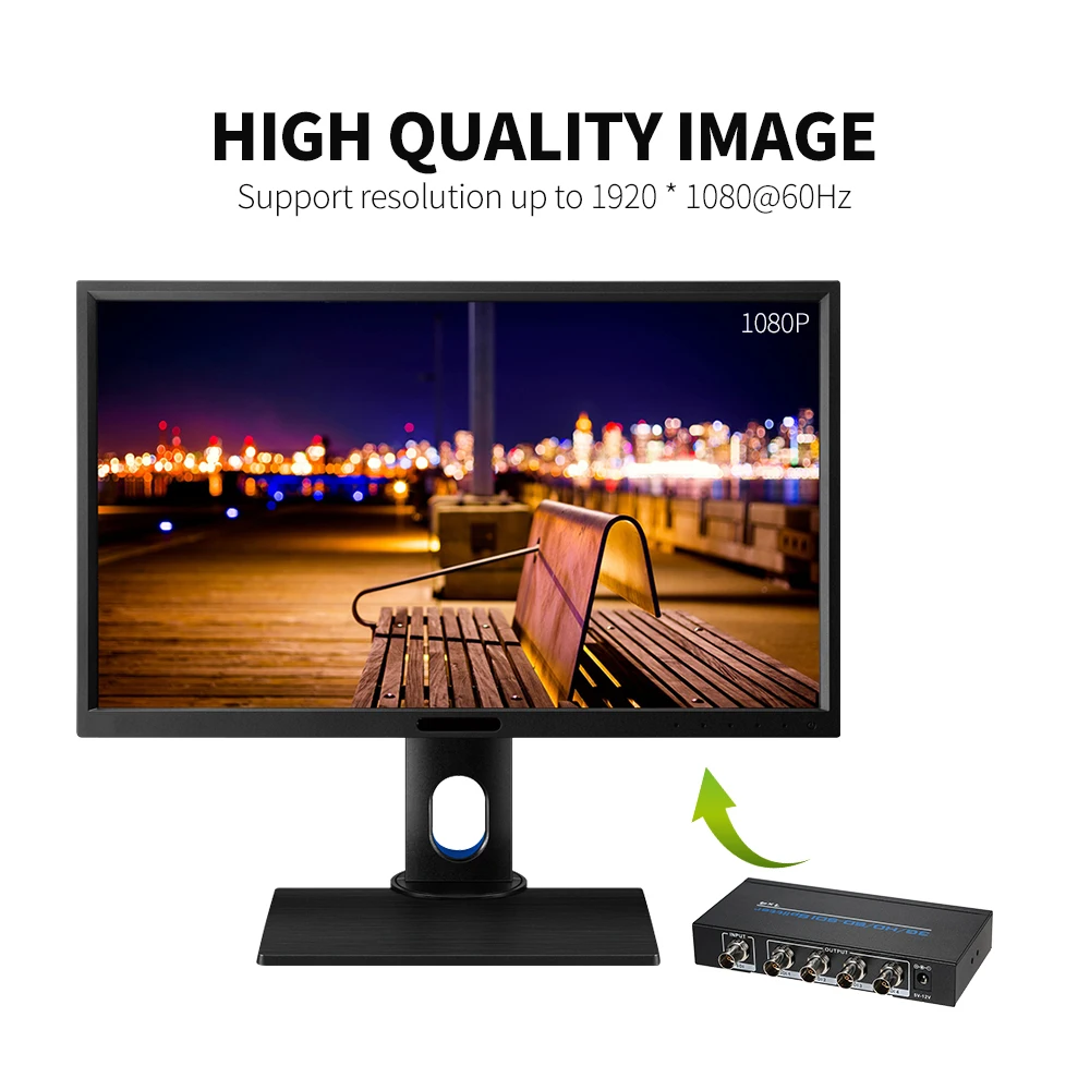 Разветвитель 3G/HD/SD_SDI распределение 1*4 1 вход 4 выходы поддержка стандартной