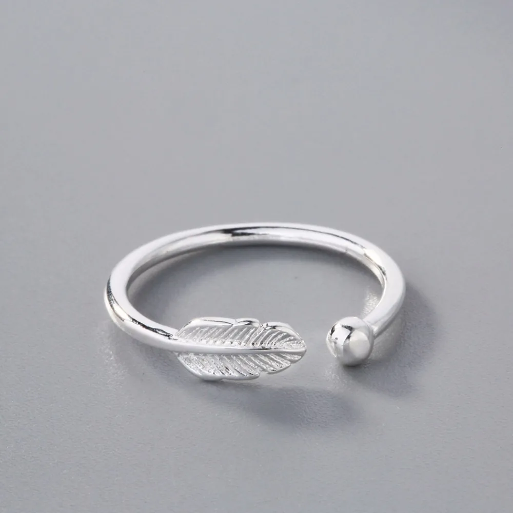Chandler Feather Charm Rings Adjustable Full Finger Toe Bague For Women Simple Casual Homme Luxury Accessary|ring adjustable|charm ringfull finger |