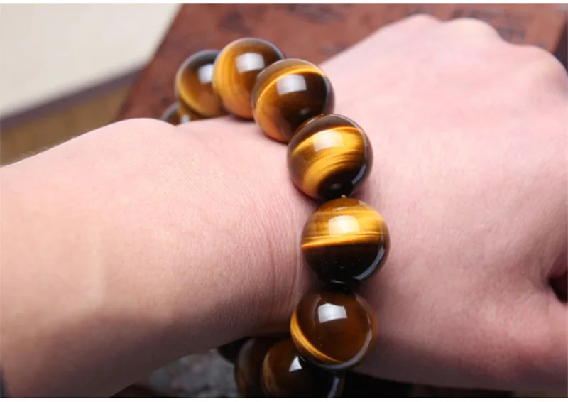 Новинка натуральный тигровый глаз браслет с бусинами и круглые бусины ручной