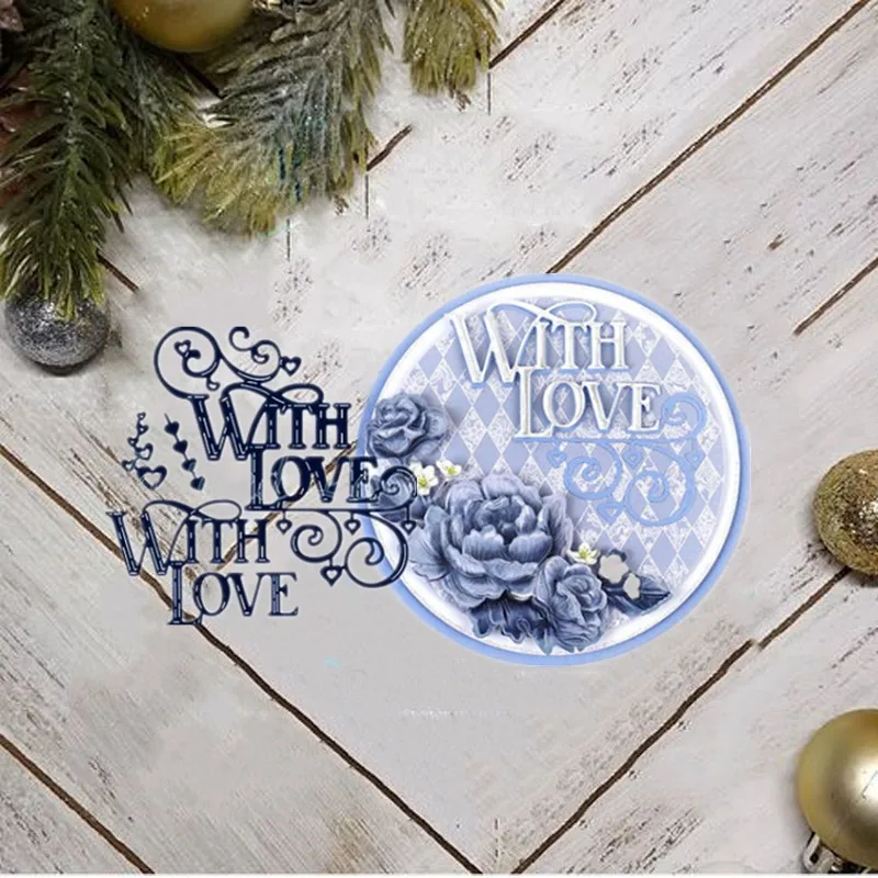 Металлические режущие штампы с Любовь цветок для поделок скрапбукинга тиснение