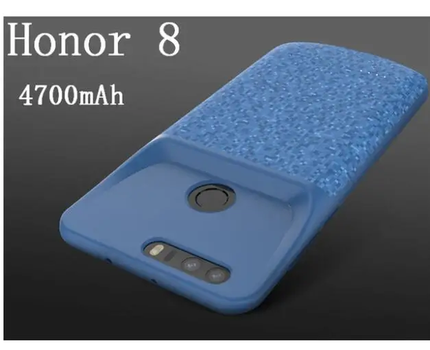 Egeedigi внешний аккумулятор Зарядка задняя крышка для huawei Nova3e Honor 8X8 9 10 10 P20 lite противоударный чехол для зарядного устройства - Цвет: Honor 8 Blue