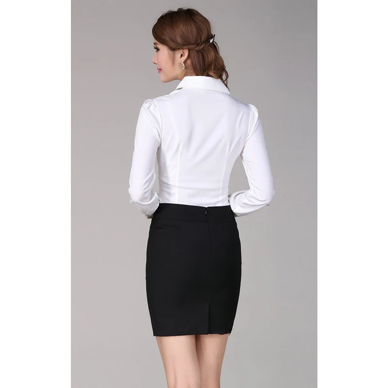 5xl размера плюс женская блузка 2020 плиссированный chemise femme с пышными рукавами белая