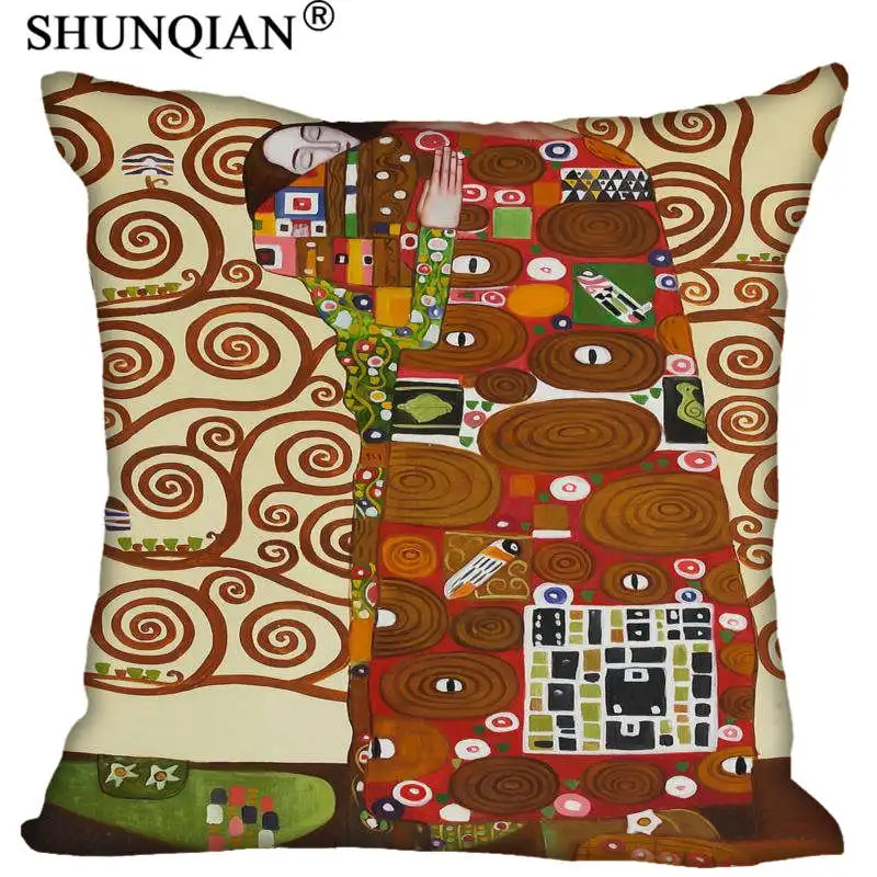 Pillowcase Новое прибытие Густава Климта квадратные Наволочки на молнии наволочки на заказ больше размера на заказ ваш подарок изображения - Цвет: Pillowcase