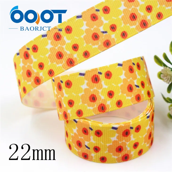 I-19321-672 OOOT BAORJCT I-19321-662 22 мм 10 ярдов Цветок термотрансферные печатные корсажные ленты, лук кепки DIY аксессуары украшения - Цвет: I-19321-672