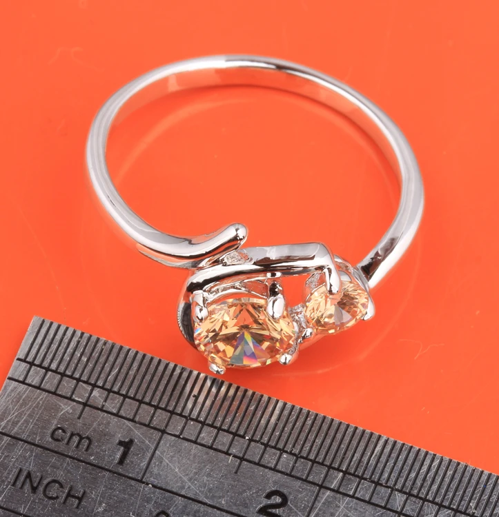 Милостивый шампанское коричневый Morganite Перидот Кубического Циркония Камни
