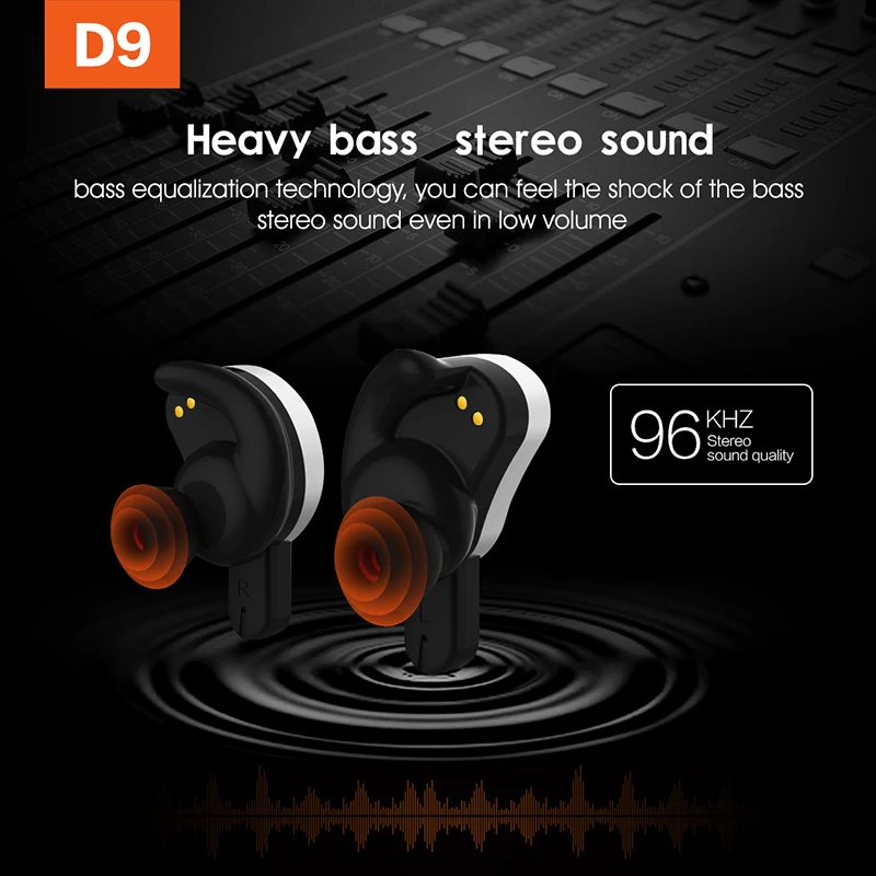 Слог D9 беспроводные наушники TWS Bluetooth гарнитура металлический чехол для зарядки