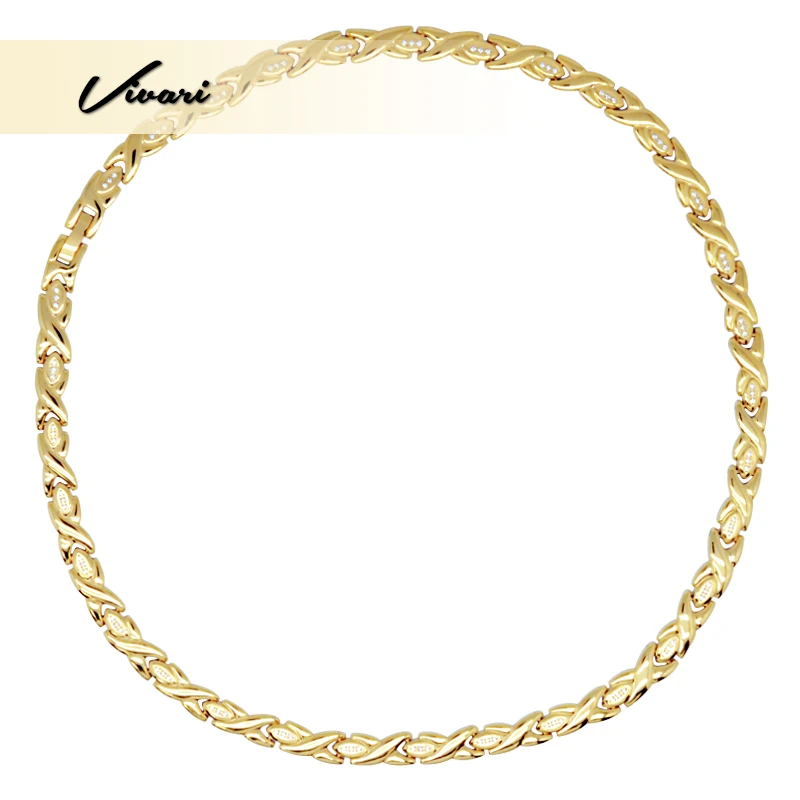 Vivari Новое магнитное роскошное длинное ожерелье для женщин золотистого цвета из