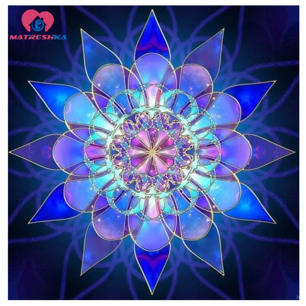 Алмазная вышивка набор изображений Мандала для вышивальный стежок фотографии