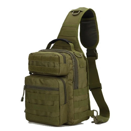 Открытый тактический EDC Molle рюкзак военный спортивный рюкзак через плечо один ремень маленький рюкзак для кемпинга пешего туризма Rover нагрудный пакет - Цвет: Army Green