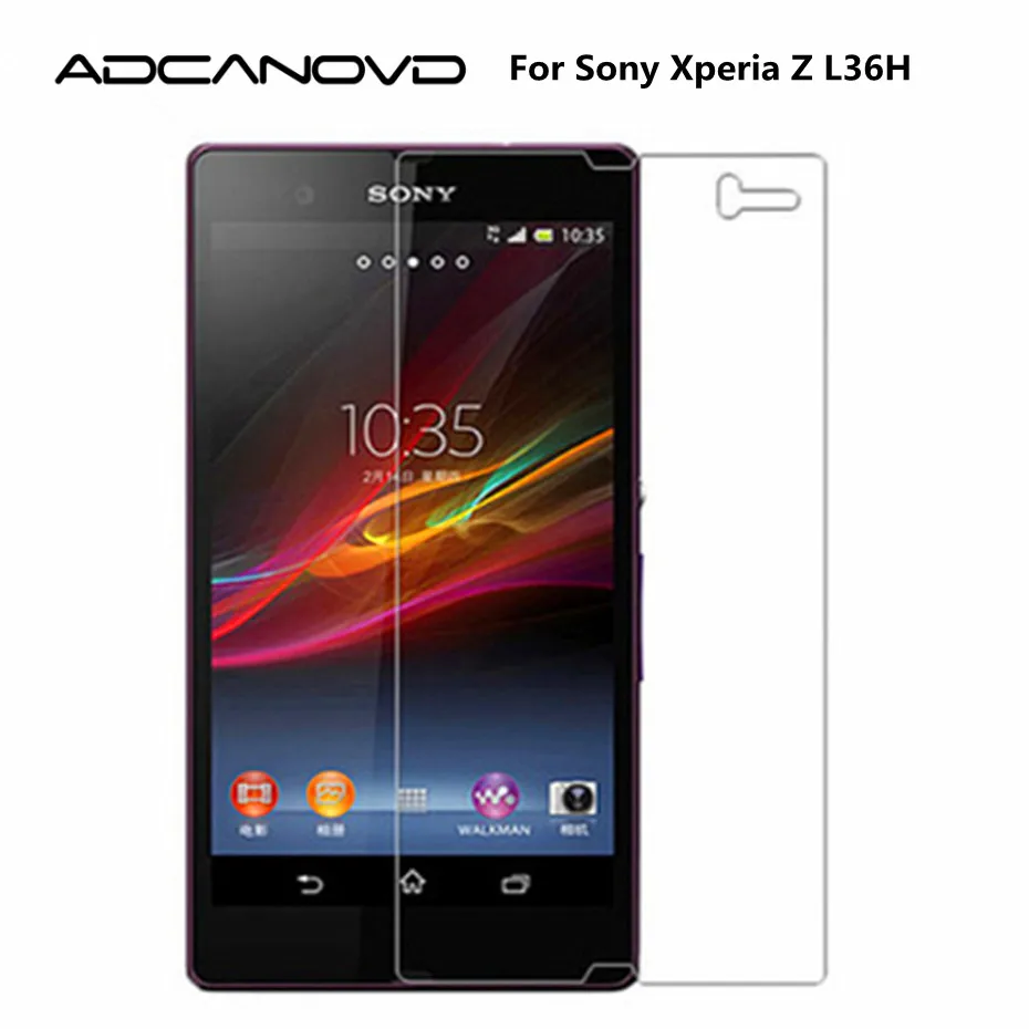 Ультратонкое защитное стекло Adcanovd 9H для Sony Xperia Z закаленное на L36H C6602 C6603 C6606 C6616 |