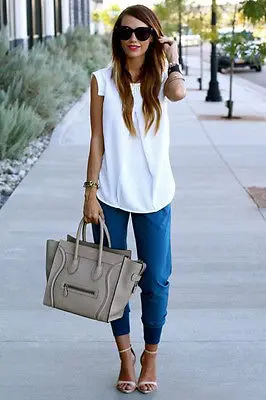 Женские летние топы без рукавов Повседневная рубашка блузка шифон плотные танк