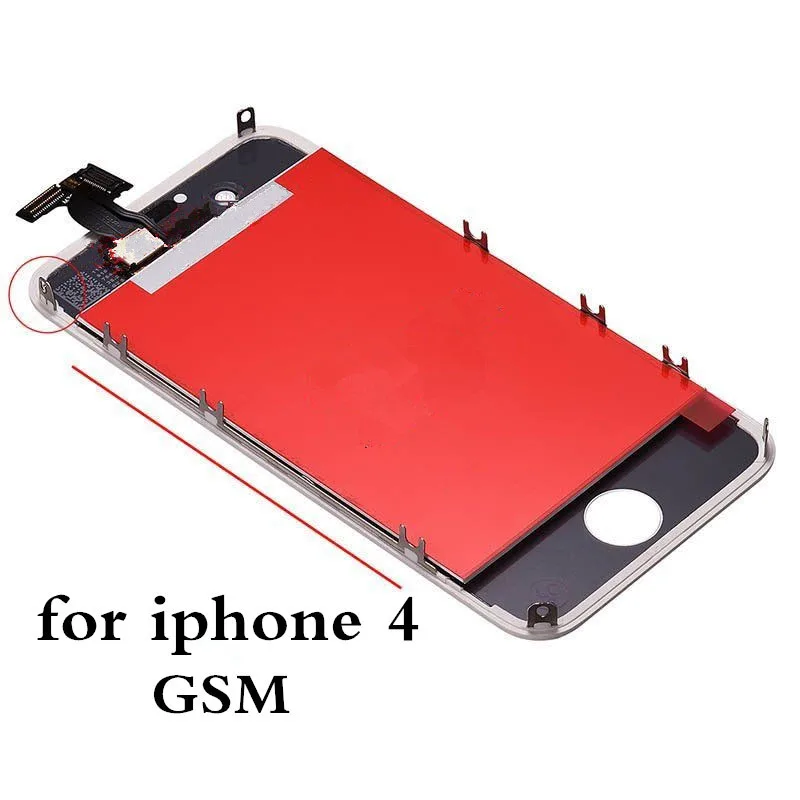 100% тестовый класс AAA + ЖК-дисплей для iPhone 4s 4 GSM CDMA ЖК-сенсорный экран дигитайзер